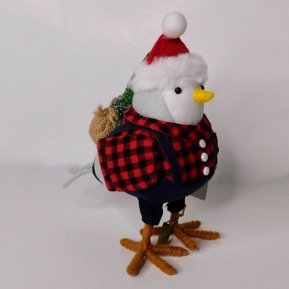 NWT!! Target Spritz CLEF Bird Winter Wonderland Santa Hat Plaid Wondershop 2021 - Picture 8 of 11